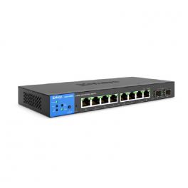 LINKSYS INTERRUPTOR GIGABIT POE+ ADMINISTRADO DE 8 PUERTOS CON 2 PUERTOS SFP DE 1G (110W) TAA