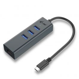 i-tec Metal Concentrador HUB USB-C , dotado de 3 puertos + Adaptador Gigabit Ethernet