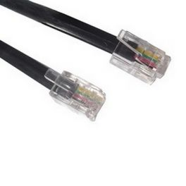 Cable RJ9/RJ9 50 cm negro