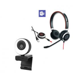 Jabra Evolve 40 Duo + Webcam Cleyver USB