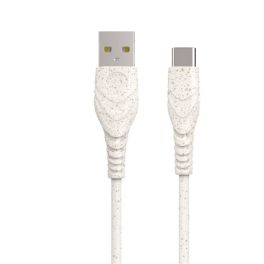 Cable USB-A a USB-C blanco de 1 m