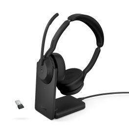 Jabra Evolve2 55 UC Estéreo Link 380 USB-A con base de carga