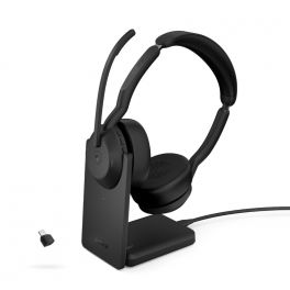 Jabra Evolve2 55 UC Estéreo Link 380 USB-C con base de carga