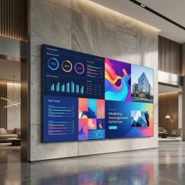 LG 163-inch LED All-in-One display in corporate lobby