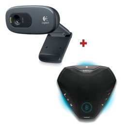 Pack Logitech C270 webcam + Altavoz Konftel Ego Bluetooth 