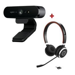 Pack Logitech BRIO Webcam + Jabra Evolve 65 UC