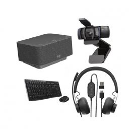 Pack Logitech Dock + C920E + Zone Wired + MK270