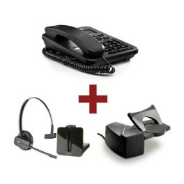 Motorola CT202 Negro + Auricular Plantronics CS540 + Descolgador