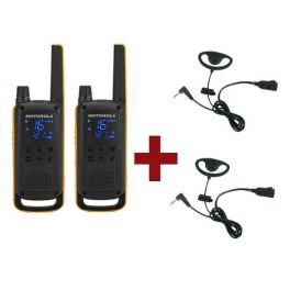 Pack Dúo Motorola Talkabout T82 Extreme + 2 Kits Earloop PTT