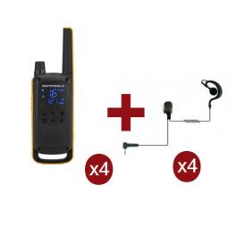 Motorola Talkabout T82 Extreme x 4 + Kit Bodyguard x 4