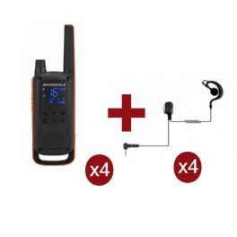 Motorola TLKR T82 x 4 + Kit Bodyguard x 4