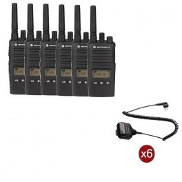 Pack de 6 Motorola XT460 + Micrófonos de altavoz remotos