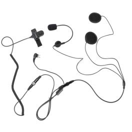 Micrófono-auricular para casco compatible con Motorola 2 pins