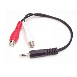 Cavo audio stereo 15 cm - 3,5 mm maschio a 2 femmina RCA