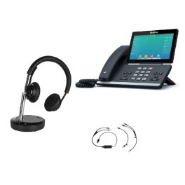 Pack Yealink T57W + descolgador electrónico +Cleyver DECT2 USB Dúo