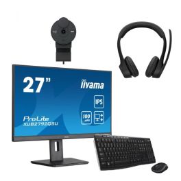 Pack Logitech Zone 305+Logitech Brio 305+ratón y teclado MK270+iyama ProLite XUB2792QSU-B6