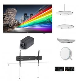 Pack Philips B-Line 65"+Soporte pared+Shure Stem micro,altavoz y Hub+Huddly IQ+HDBaseT TX/RX