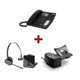 Alcatel Temporis 880 + Auricular Plantronics CS540 + Descolgador