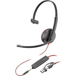 Poly Blackwire 3215 USB-C + Jack 3,5 mm +Adaptador USB-C/A (Bulk)