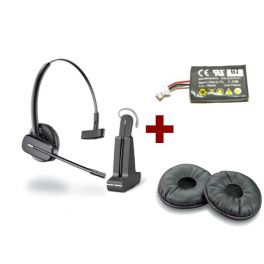 Pack Plantronics C565 + Lote de Almohadillas + Batería recambio 