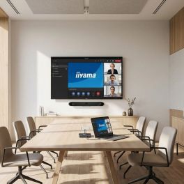 Poly BYOD meeting room with iiyama 65” 4K display.