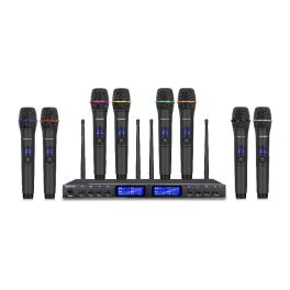 Rondson receptor UHF con 8 micrófonos de mano