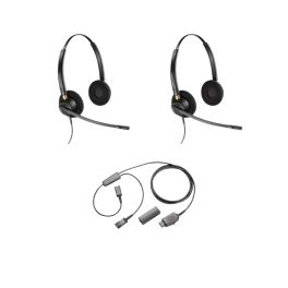 Pack 2 Plantronics EncorePro HW520 + Cable Y doble escucha