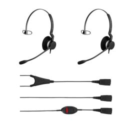Pack 2 Jabra BIZ 2300 Mono QD +  Cable Y con tecla mute Jabra