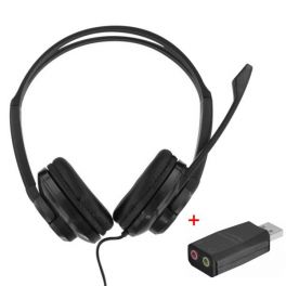 T'nB HS-200 Auricular doble jack + Approx Adaptador Doble Jack a USB