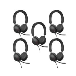 Pack de 5 auriculares con cable Jabra Evolve2 40 SE USB-C/A MS Stereo