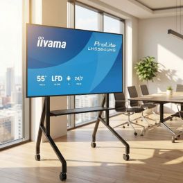Pack iiyama ProLite LH5564UHS-B1AG 55" 4K + Soporte de Suelo con Ruedas Neomounts FL50-525BL1