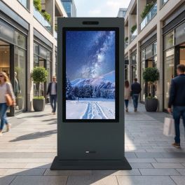 Tótem de vídeo outdoor doble cara Kimex 55 pulgadas