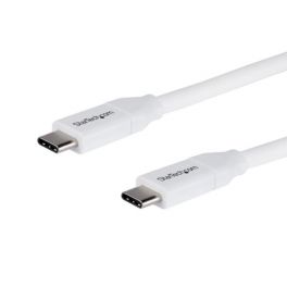 Cavo USB-C a USB-C con PD 5A - M/M - Bianco da 2m - USB 2.0 - Certificato USB-IF