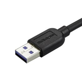 Cable delgado de 2m Micro USB 3.0 acodado a la derecha a USB A