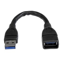 Cable de 15cm Extensor USB 3.0 - Alargador USB 3.0 SuperSpeed Negro