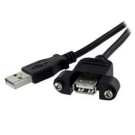 Cavo Prolunga Cables USB 2.0 per montaggio a pannello di Tipo A/A Femmina A / Maschio A  - 30 cm
