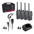Albrecht Tectalk worker 3 Pack 4 radios con cargadores y dos micro auriculares