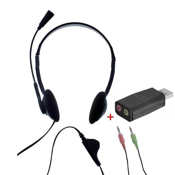 ENVEL Adaptador Jack 3,5mm Micro y Auriculares Cable Jack