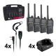 Albrecht Tectalk worker 3 Pack 4 radios con cargadores y dos micro auriculares