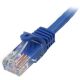 Cable de 1m Azul de Red Fast Ethernet Cat5e RJ45 sin Enganche - Cable Patch Snagless