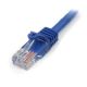 Cable de 5m de red Ethernet Cat5e RJ45 sin traba snagless - Azul
