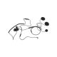 Micro-auricular para casco cerrado compatible con Motorola 1 pin