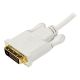 Cable de 91cm Adaptador de Vídeo Mini DisplayPort a DVI-D - Conversor Pasivo - 1920x1200 - Blanco