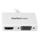 Adaptador Mini DP de Audio/Vídeo para Viajes - Conversor Mini DisplayPort a HDMI o VGA - 1080p Blanco