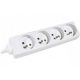 Regleta sin interruptor con 4 enchufes - 1,5m 