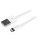 Cable de 1m USB a Conector Apple Lightning Delgado de 8 Pines para iPod Pad iPhone - Blanco