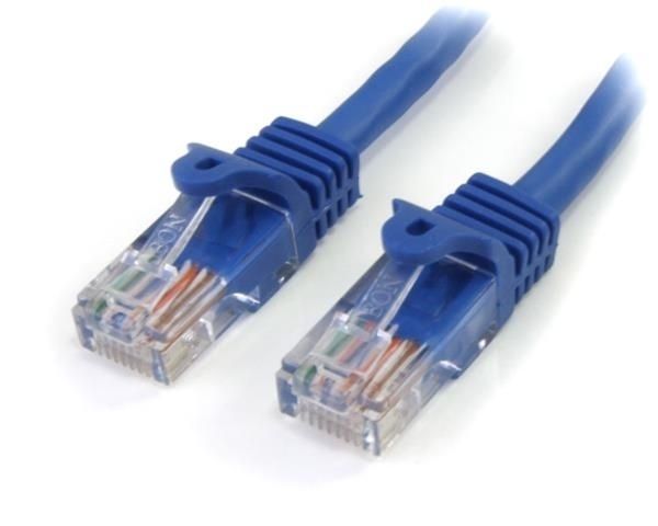 Cable de 5m de red Ethernet Cat5e RJ45 sin traba snagless - Azul