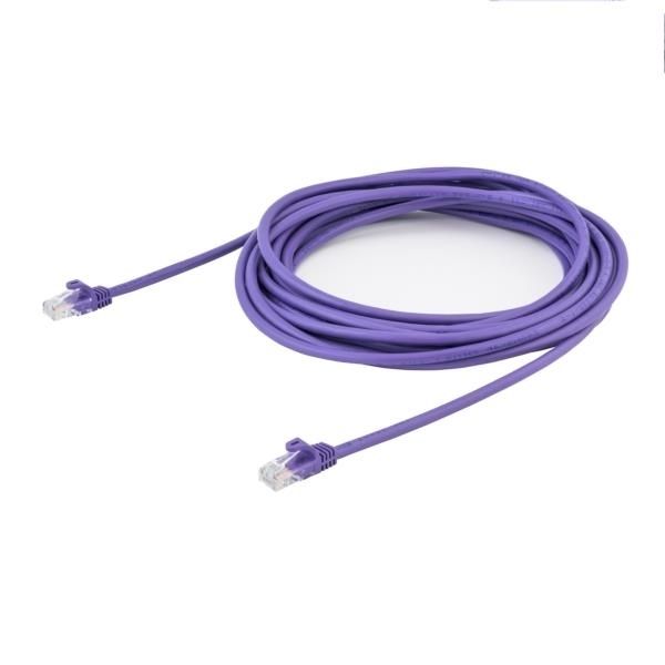 Cable de Red de 7m Púrpura Cat5e Ethernet RJ45 sin Enganches