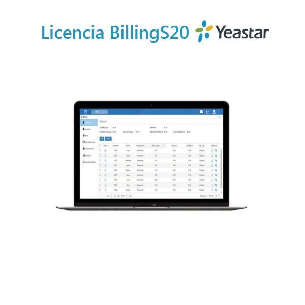 Licencia BillingS20 para PBX Yeastar S20