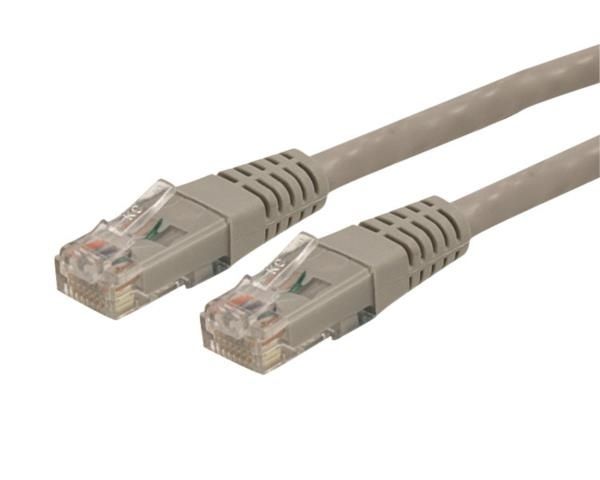 Cable de Red Gigabit Ethernet 15m UTP Patch Cat6 Cat 6 RJ45 Moldeado - Gris